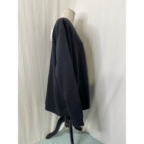 Adidas Men’s Sweatshirt Black Long Sleeve Embroidered Crew Neck Size XXL - Picture 5 of 14